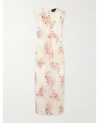 Simone Rocha - Bow-Embellished Embroidered Organza Midi Dress - Lyst