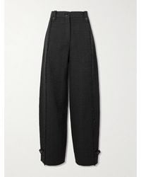 Ganni - Organic Cotton-Blend Twill Straight-Leg Pants - Lyst