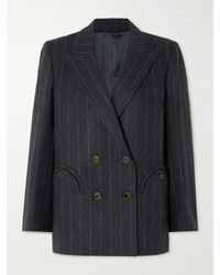 Blazé Milano - Everynight Double-Breasted Pinstriped Wool And Cashmere-Blend Blazer - Lyst