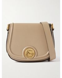 Chloé - Horse Medal Kleine Schultertasche Aus Strukturiertem Leder - Lyst