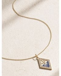 Sydney Evan - Sundial 14-Karat, Enamel And Diamond Necklace - Lyst