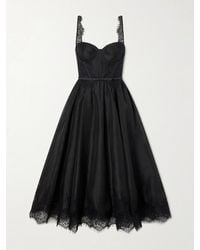 Zimmermann - Valiant Lace-Trimmed Linen And Silk-Blend Midi Dress - Lyst