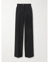 Dolce & Gabbana - Hose Mit Weitem Bein Aus Wolle Mit Nadelstreifen - Lyst