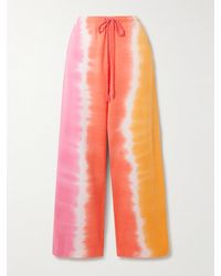 The Elder Statesman - Tie-Dyed Cotton And Cashmere-Blend Jersey Track Pants - Lyst