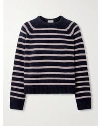Allude - Striped Wool And Cashmere-Blend Sweater - Lyst
