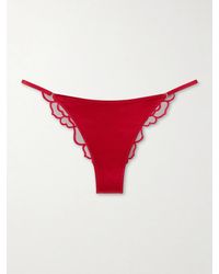 Kiki de Montparnasse - Petite Chou Embroidered Lace Briefs - Lyst