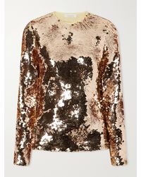 Rabanne - Haut Sequined Tulle Blouse - Lyst