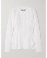 LIBEROWE - Lavinia Cotton-Poplin Peplum Blouse - Lyst