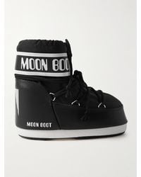 Moon Boot - Icon Low Shell And Faux Leather Snow Boots - Lyst