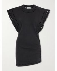 Isabel Marant - Orlane Broderie Anglaise Cotton-Jersey Mini Dress - Lyst