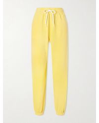 Polo Ralph Lauren - Embroidered Cotton-Blend Fleece Tapered Sweatpants - Lyst