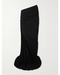 Alaïa - Draped Stretch-Knit Maxi Skirt - Lyst