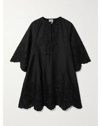 Thierry Colson - Rachel Broderie Anglaise Cotton-Poplin Kaftan - Lyst