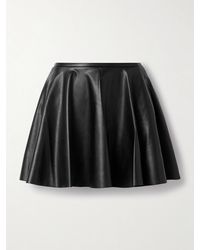 Norma Kamali - Mini-Jupe Plissée En Pu - Lyst