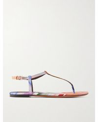 Missoni - Leen Striped Twill Sandals - Lyst