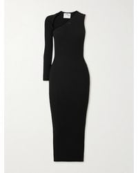 Courreges - One-Sleeve Ribbed-Knit Maxi Dress - Lyst