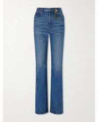 Chloé - Embellished High-Rise Straight-Leg Organic Jeans - Lyst