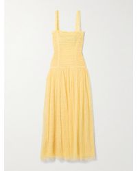 Ulla Johnson - Florelle Ruched Chantilly Lace Maxi Dress - Lyst