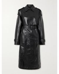 Mackage - Adriana Double-Breasted Belted Leather Trench Coat - Lyst