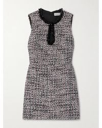 Self-Portrait - Mini-Robe En Tweed Bouclé À Sequins - Lyst