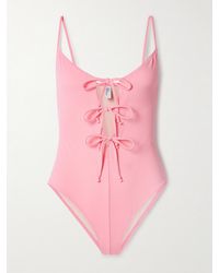 Lisa Marie Fernandez - Tie-Detailed Crepe Swimsuit - Lyst