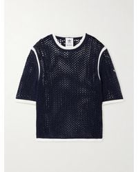adidas Originals - Open-Knit Cotton-Blend T-Shirt - Lyst