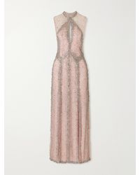 Costarellos - Serena Crystal-Embroidered Tulle Gown - Lyst