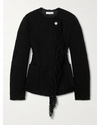 Lanvin - Fringed Wool-Blend Bouclé Jacket - Lyst