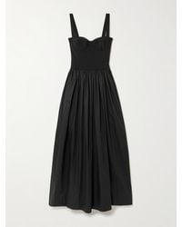 Esse Studios - Stretch-Knit And Organic Cotton-Poplin Bustier Maxi Dress - Lyst