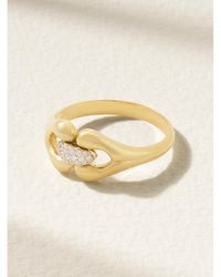 Jenna Blake - Mini Nautical 18-Karat Diamond Ring - Lyst