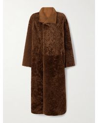 Nour Hammour - Birthday Reversible Shearling Coat - Lyst