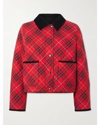 Burberry - Jacke Check Aus Baumwolle - Lyst
