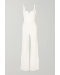 Galvan London Paneled Crepe Jumpsuit - White
