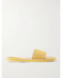 Chloé - Embroidered Striped Cord Slides - Lyst