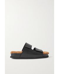 Neous - Dombai Shearling-Lined Leather Slides - Lyst
