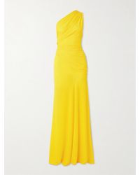 Alex Perry - One-Shoulder Draped Stretch Recycled Crepe-Jersey Gown - Lyst