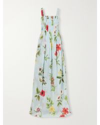 Oscar de la Renta - Floral-Printed Cotton-Voile Gown - Lyst