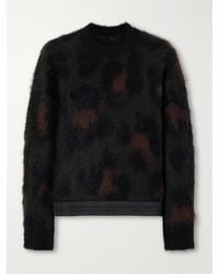 Sacai - Leopard-Print Mohair-Blend Sweater - Lyst
