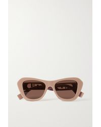 Fendi O'lock Sonnenbrille Mit Cat-eye-rahmen Und Goldfarbenen Details - Braun
