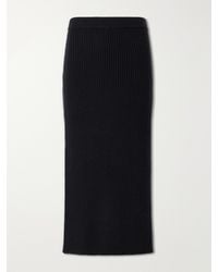 Allude - Wool And Cashmere-Blend Midi Skirt - Lyst