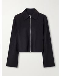 Another Tomorrow - Virgin Wool Cropped Jacket - Lyst