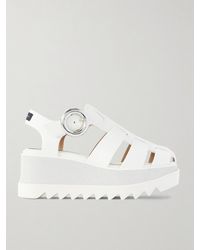 Stella McCartney - Elyse Recycled Wedge Sandals - Lyst