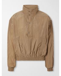 Saint Laurent - Logo-Embroidered Cropped Shell Jacket - Lyst