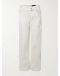 Proenza Schouler - Ellsworth Belted Low-Rise Straight-Leg Jeans - Lyst