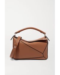 Loewe Puzzle Small Leather Shoulder Bag - Brown