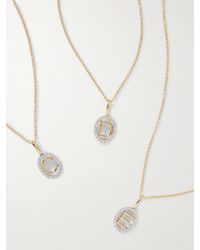 STONE AND STRAND - Initial Kette Aus 10 Karat Mit Diamanten - Lyst
