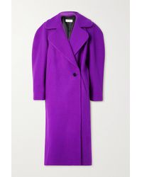 Dries Van Noten Wool-blend Felt Coat - Purple
