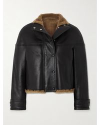 Yves Salomon - Cropped Shearling Jacket - Lyst