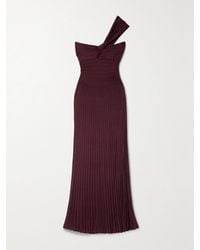 Gabriela Hearst - Altura One-Shoulder Cutout Ribbed Silk-Jersey Maxi Dress - Lyst
