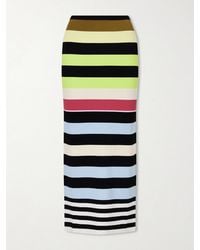 Christopher John Rogers - Striped Double-Knit Maxi Skirt - Lyst